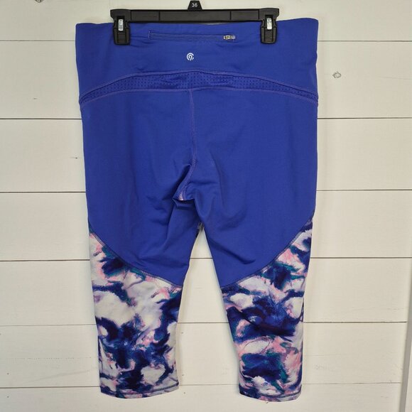Colorful Athletic Capri Leggings With Abstract Print Womens XL By Champion - Picture 3 of 5